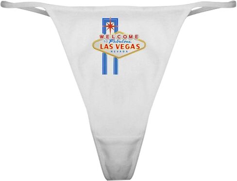 Cafepress Las Vegas Glow Classic Thong Intonder ، سراويل داخلية للسيدات in Saudi Arabia