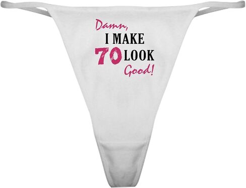 Cafepress Hot 70th Classic Thong Intond ، سراويل داخلية للسيدات in Saudi Arabia