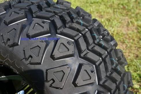 10 "عجلات عربة غولف من الفولاذ الأسود و 20 × 10-10 نقطة من إطارات العربة الجولف التضاريس - مجموعة من 4 in Saudi Arabia