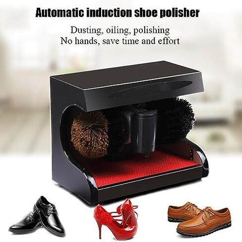 Automatic Shoe Polishing Machine, Commercial Shoe Shine Polisher with Induction Function & Double Brush for Hotel Lobby & Entrance Hall - Efficient Shoe Care Solution in Saudi Arabia