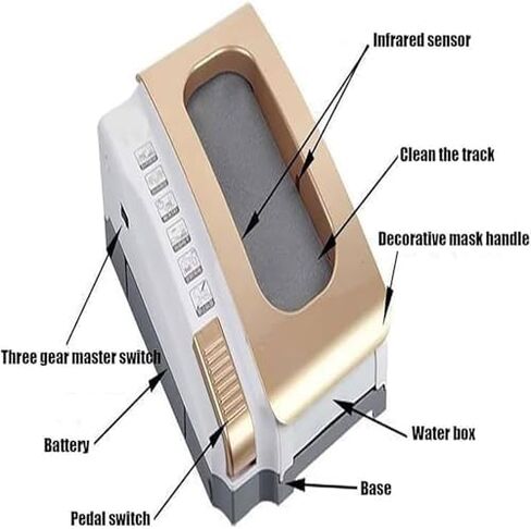 Fully Automatic Waterless Shoe Cleaner & Polisher Machine for Home, Hotel, Entrance Hall & Sales Center - Premium Gold Finish, Effortless Shoe Care Solution in Saudi Arabia