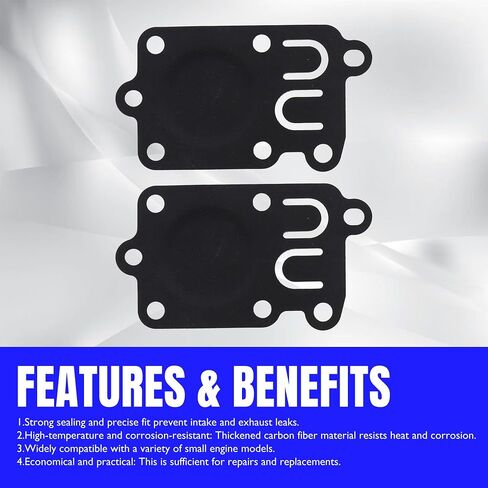 2 PCS CARB Diaphragm Gasket متوافق مع Briggs & Stratton 270026 272538 272538S 272637 ، 4157 ، 4168 in Saudi Arabia