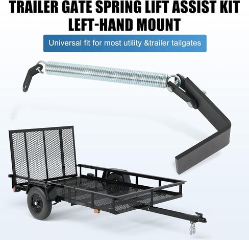 Right Side Trailer Tail Gate Spring Lift Assist Kit with Bracket and Hardware Compatible with Utility Trailer Ramp and Tailgate (Right-Hand Mount) in Saudi Arabia