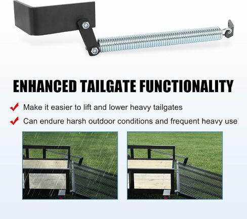 Right Side Trailer Tail Gate Spring Lift Assist Kit with Bracket and Hardware Compatible with Utility Trailer Ramp and Tailgate (Right-Hand Mount) in Saudi Arabia