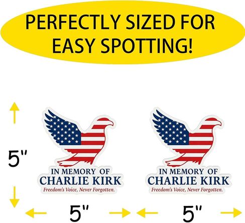 2 Pack in Memory Charlie Kirk Car Magnet Turning Point USA Freedom Car Magnet Auto Truck Fridge Magnetic Decal Bumper Magnets (White) in Saudi Arabia