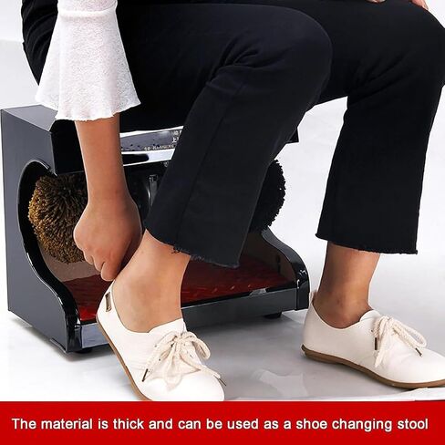 Automatic Electric Shoe Shine Polisher Machine, 1400RPM 45W Leather Cleaner with Stainless Steel Plate, Perfect for Hotel Lobby & Commercial Shoe Care in Saudi Arabia