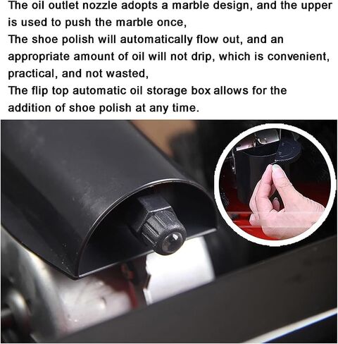 Electric Shoe Shine Polisher Machine, 1400rpm Automatic Leather Cleaner with 45W Power, Thickened Stainless Steel Plate for Hotel Lobby & Commercial Use in Saudi Arabia