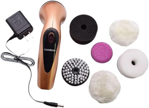 Electric Shoe Scrubber Portable Lightweight Multipurpose Handheld Electric Shoe Polisher Brush Automatic for Sofa, Gold in Kuwait