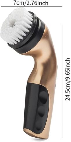 Electric Shoe Scrubber Portable Lightweight Multipurpose Handheld Electric Shoe Polisher Brush Automatic for Sofa, Gold in Kuwait