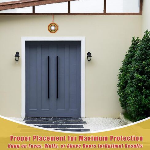 3 PCS Traditional Chinese Bagua Mirror Set - 4 Inch Concave & Convex Feng Shui Mirrors, Authentic Wood Chinese Feng Shui Mirrors Divination Spirit Mirror for Home Business Lucky Protection in Saudi Arabia