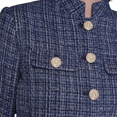 Karl Lagerfeld Women's Long Sleeve Embellished Tweed Cropped Jacket in Saudi Arabia