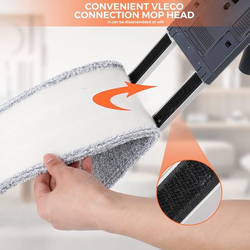 18 ممسحة احترافية من الألياف الدقيقة، ممسحة مسطحة كبيرة لتنظيف الأرضيات، 4 وسادات ممسحة قابلة لإعادة الاستخدام وقابلة للغسل، نظام تنظيف من الخشب الصلب، ممسحة رطبة وممسحة غبار مع مقبض طويل من الفولاذ المقاوم للصدأ بطول 61 بوصة in Kuwait