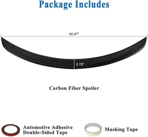 AeroBon Real Carbon Fiber Trunk Spoiler Compatible with 2012-2024 Tesla Model S Spoiler (H Style) in Saudi Arabia