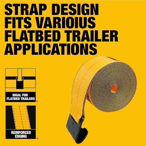 DeWalt DXBC90089 Black / Yellow 4 "× 30 'Winch أحزمة - 5500 رطل الحمل العمل الآمن / 16،500 رطل. in Kuwait