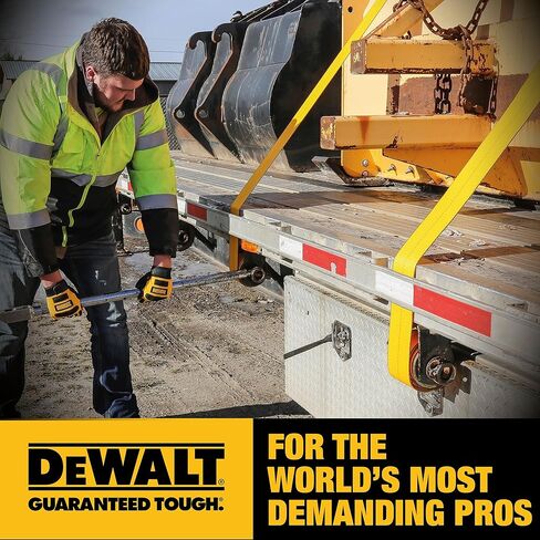 DeWalt DXBC90089 Black / Yellow 4 "× 30 'Winch أحزمة - 5500 رطل الحمل العمل الآمن / 16،500 رطل. in Kuwait