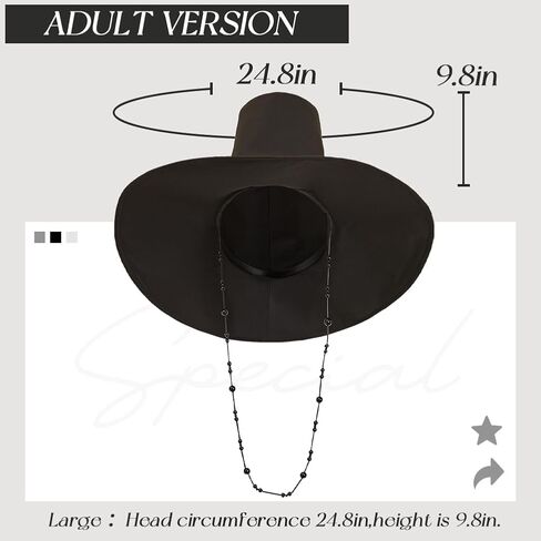 Sun Hats for Men Boys Teens Fishing Hat Idol Cosplay Cap Headwear Wide Brim Summer UV Protection Black Hat in Saudi Arabia