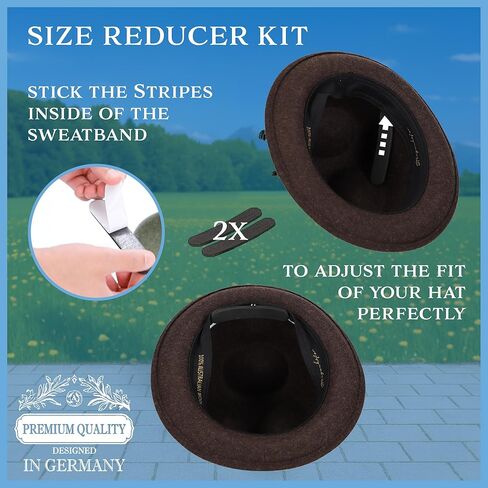 Steigenhöfer German Alpine Hat - Hans - 100 ٪ قبعات صوف للرجال - قابلة للتعديل - قبعة بافارية قابلة للتعديل - مهرجان أكتوبر مع ريشة الطيور الحقيقية in Kuwait