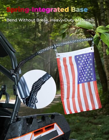 KEMIMOTO 2pc 3ft LED Whip Lights for UTV ATV with Strobe, Spiral Lighted Whips for Side by Side, App & Remote Controlled Whip Antennas Compatible with Polaris RZR Sportsman Ranger Can-Am Maverick X3 in Saudi Arabia