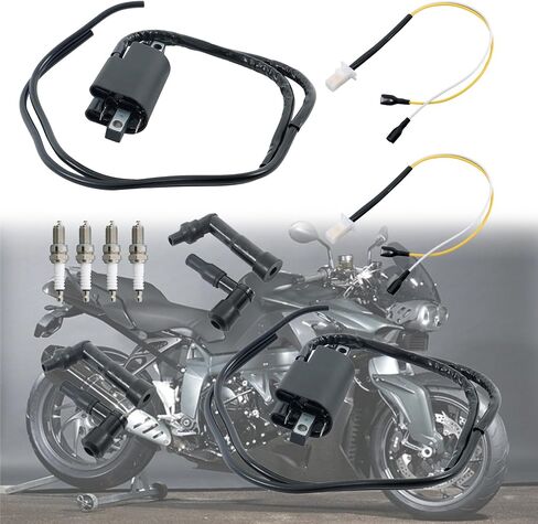 labwork Ignition Coil Spark Plug With Cover Kit Replacement for Yamaha XJ550 XJ750 1981 1982 1983 Motorcycle 4G0-82310-09-00 in Saudi Arabia