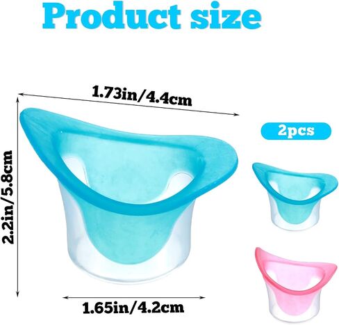 2pcs Eye Wash Cup 10ml Eye Wash Cleaner Kit Eyewashs Bath Kit Silicone Manual Eyes Cleansing Cup for Eyes Rinse Portable eyeCare Tool for Quick Effective Sooth Tired eyeRefresh Dust Makeup Irritant in Saudi Arabia