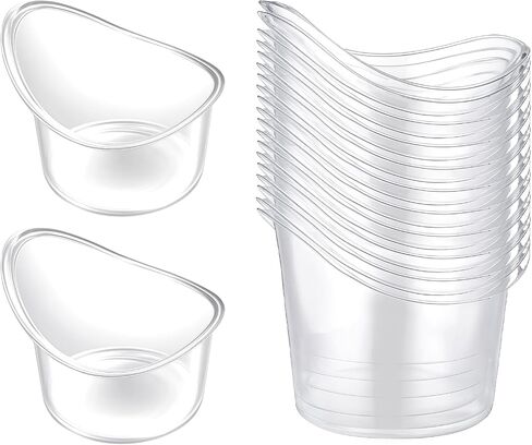 20Pcs Eye Wash Cup Eye Care Tool Rinse and Flush Kit Disposable Portable Plastic Measuring Cup for Quick Effective Soothing Tired Eyes for Travel Cleaning, 5ml in Saudi Arabia