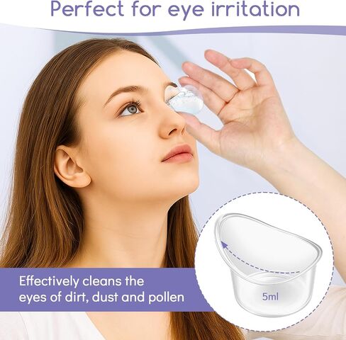 20Pcs Eye Wash Cup Eye Care Tool Rinse and Flush Kit Disposable Portable Plastic Measuring Cup for Quick Effective Soothing Tired Eyes for Travel Cleaning, 5ml in Saudi Arabia