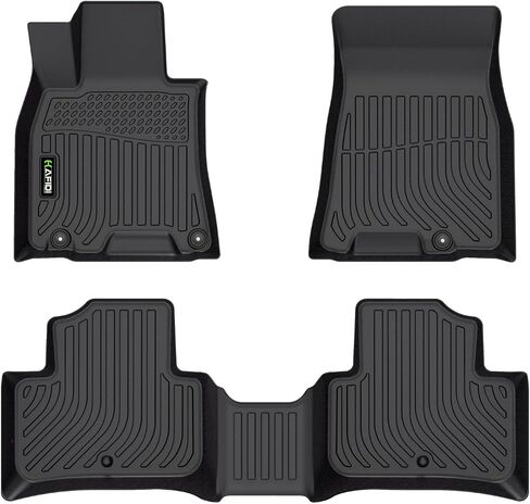 HAFIDI All Weather Car Floor Mats & Cargo Liner for Corolla 2014-2019 (Sedan Only) Custom Fit Full Set Accessories - Black in Kuwait