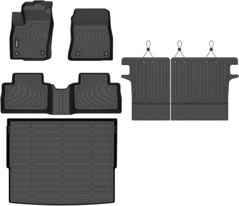 HAFIDI All Weather Car Floor Mats & Cargo Liner for Corolla 2014-2019 (Sedan Only) Custom Fit Full Set Accessories - Black in Kuwait