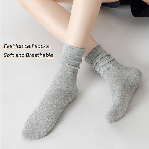 Crew Socks for Women & Man Casual Breathable LightWeight Athletic Calf Socks for running Size 5-13 in Saudi Arabia