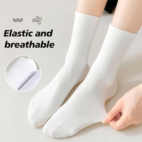 Crew Socks for Women & Man Casual Breathable LightWeight Athletic Calf Socks for running Size 5-13 in Saudi Arabia
