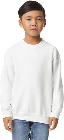 Gildan Unisex Child Fleece Crewneck Sweatshirt, Style G18000B, White in Saudi Arabia