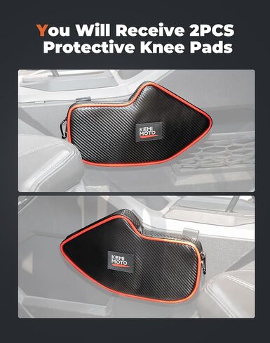KEMIMOTO UTV Protective Knee Pads 2 Packs Compatible with Kawasaki Teryx KRX 1000 2020-2022 2023 2024 Storage Bag Accessories in Saudi Arabia