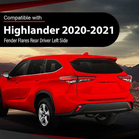 صب العجلة الخلفية Fender Trim Passenger الجانب الأيمن متوافق مع Toyota Highlander Hybrid Pronze Edition 2022-2023/XSE 2021-2023 750870e030 ، to1791116 in Kuwait
