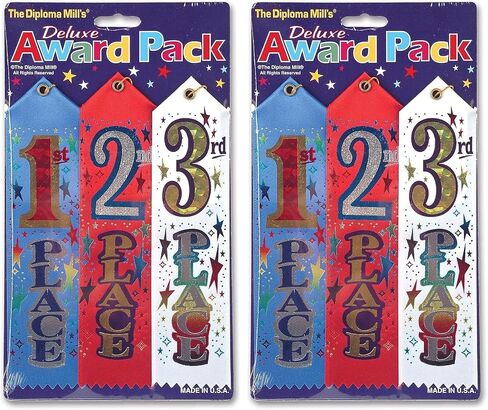 Beistle 1st, 2nd, 3rd Place Award Pack Ribbons in Saudi Arabia