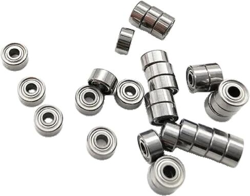 محامل كروية مصغرة معدنية ، مجموعة مكونة من 6 قطع ، مصممة بالهندسة (MR105ZZ 5x10x4mm) in Saudi Arabia