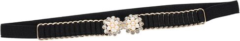 1pc Elegant Waist Belt for Women Elastic Sash for Wedding Evening and Formal Attire Lightweight Imitation Rhinestone Accents in Saudi Arabia