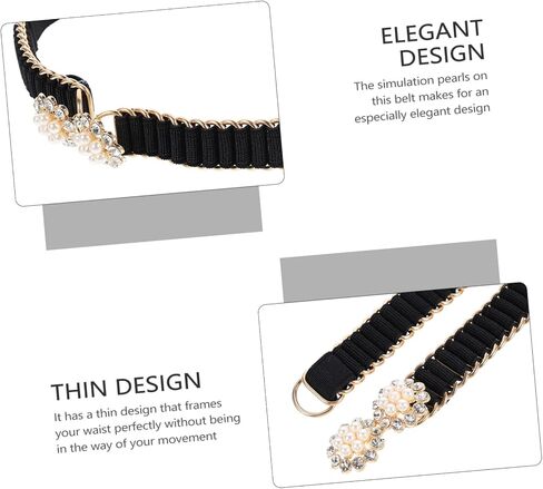 1pc Elegant Waist Belt for Women Elastic Sash for Wedding Evening and Formal Attire Lightweight Imitation Rhinestone Accents in Saudi Arabia