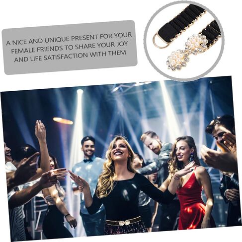 1pc Elegant Waist Belt for Women Elastic Sash for Wedding Evening and Formal Attire Lightweight Imitation Rhinestone Accents in Saudi Arabia