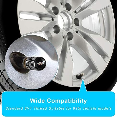Tire Valve Stem Cap for Lexus Metal Tire Stem Cover with Belt O-Ring Air caps Sports Accessories 4 Pieces (Black) in Kuwait