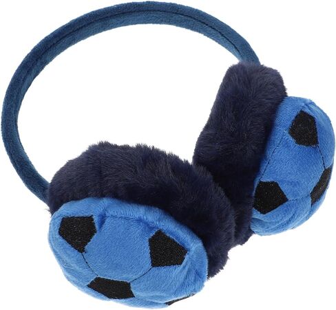 LIFKOME Boy's Winter Football Ear Warmer Earmuff Lightweight Comfortable Ear Cover for Outdoor Cold Cozy Soft Blue Black Protective Winter Accessory in Saudi Arabia