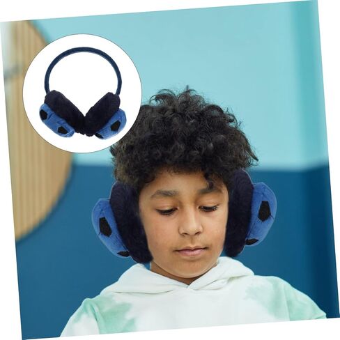 LIFKOME Boy's Winter Football Ear Warmer Earmuff Lightweight Comfortable Ear Cover for Outdoor Cold Cozy Soft Blue Black Protective Winter Accessory in Saudi Arabia