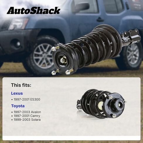 AutoShack Front & Rear Complete Strut & Coil Spring | Replacement for 1997-2001 Lexus ES300 1997-2003 Toyota Avalon 1997-2001 Toyota Camry 1999-2003 Toyota Solara | 4-PC in Saudi Arabia