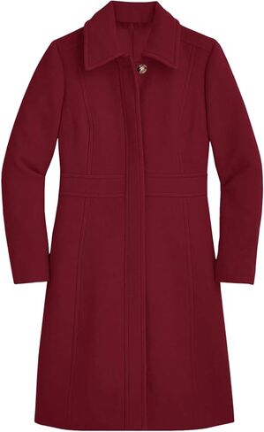 Fisoew Womens Elegant Single Single Sosted Sister Long Sleeve Mid Winter Over Coat Office Office Pea Coats in Saudi Arabia
