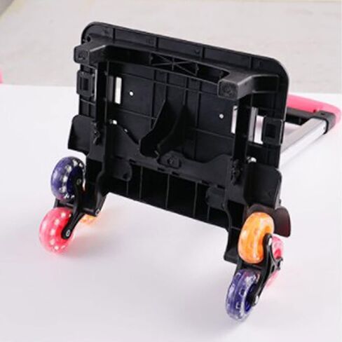 Backpack Trolley Foldable Trolley Cart 6 Rolling-Luggage Carts Aluminium Alloy Luggage Hand Cart for School Bags Foldable Trolley Cart Backpack Trolley Aluminium Alloy Hand Cart for School in Saudi Arabia