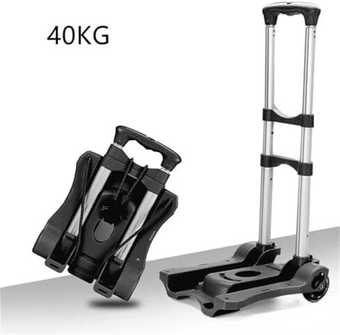 Heavy Duty Folding Hand Truck - Portable Foldable Trolley for Luggage, Shopping, Travel & Home Use - Durable Sack Wheel Cart for Office & Daily Essentials in Saudi Arabia