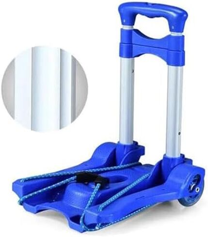 Heavy Duty Folding Hand Truck - Portable Foldable Trolley for Luggage, Shopping, Travel & Home Use - Durable Sack Wheel Cart for Office & Daily Essentials in Saudi Arabia