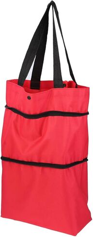 ALIPIS Portable Portable Portable Trolley Cart for Travel Shopping Lightweight Bag مع Wheels Compact Organizer for Groceries Gym Beach and Camping Red in Kuwait