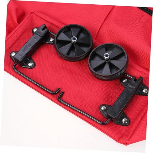 ALIPIS Portable Portable Portable Trolley Cart for Travel Shopping Lightweight Bag مع Wheels Compact Organizer for Groceries Gym Beach and Camping Red in Kuwait