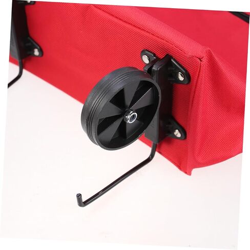 ALIPIS Portable Portable Portable Trolley Cart for Travel Shopping Lightweight Bag مع Wheels Compact Organizer for Groceries Gym Beach and Camping Red in Kuwait