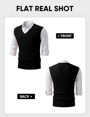 JMIERR Men's Sweater Vests Causal Sleeveless Cable Striped Knit V Neck Pullover in Saudi Arabia